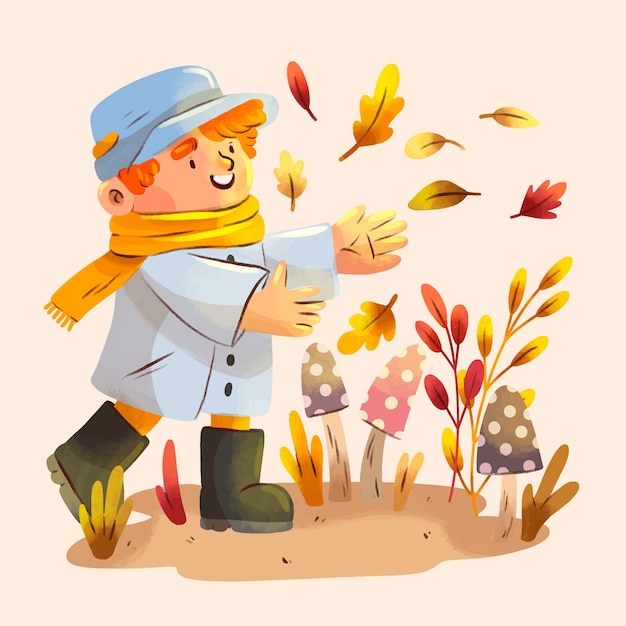 Watercolor illustration for autumn celebration