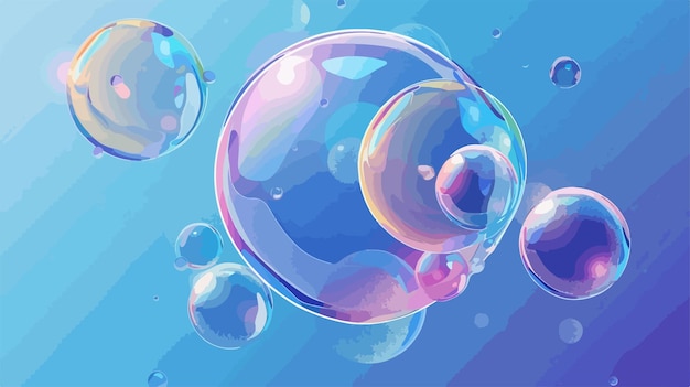 Vector a watercolor painting of bubbles and bubbles