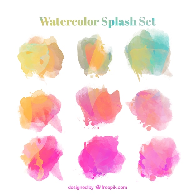 Watercolor Splash Set