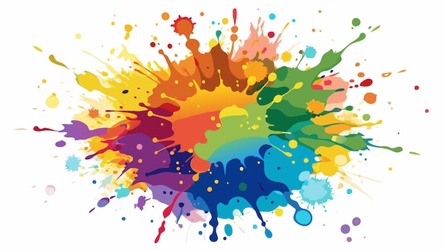 Vector watercolor splash on white background