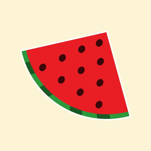 Watermelon in cartoon style Vector illustration concept