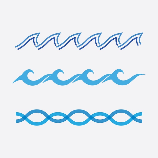 Wave icon and water drop vector illustration design logo business