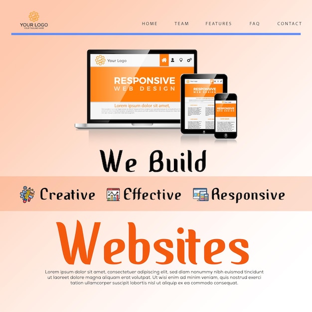 we build creative effective responsive website post template