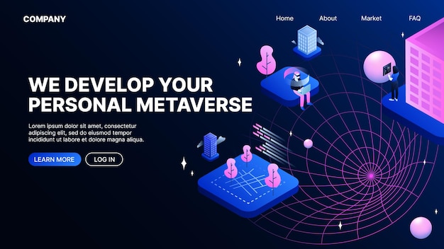 We Develop Your Personal Metaverse Metaworld Web Landing Page Template