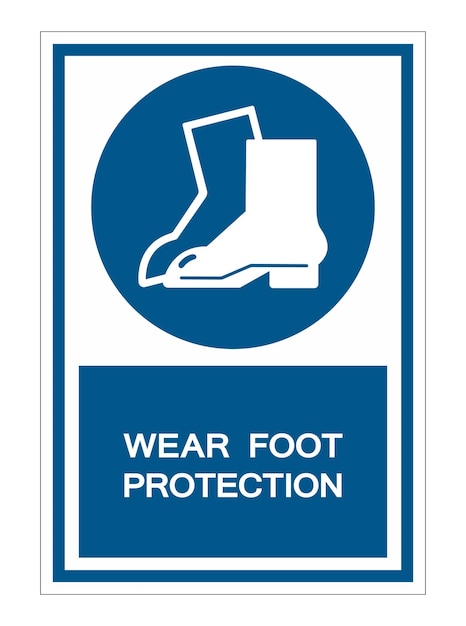 Vector wear foot protection symbol sign isolate on white backgroundvector illustration eps10