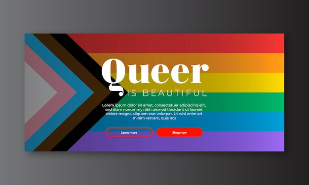 Web Banner Queer is beautiful LGBTQI