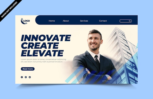 Vector web landing page