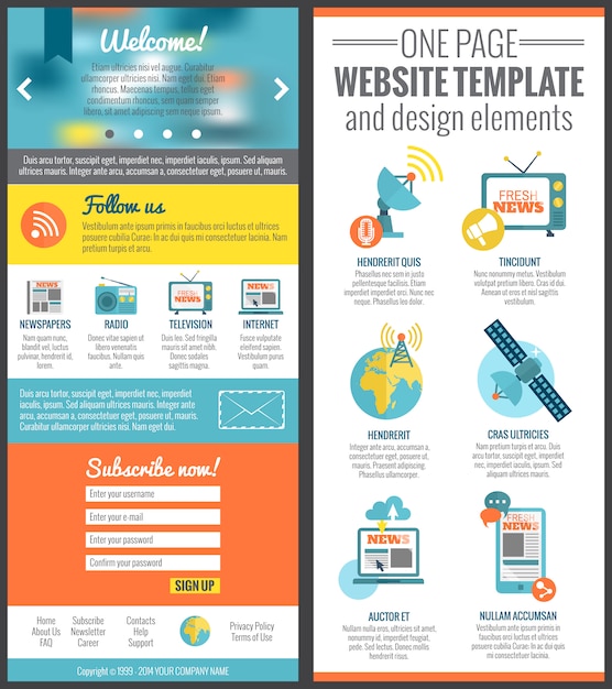 Web site template