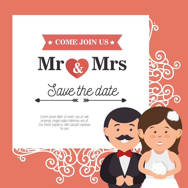 wedding invitation card icon vector illustration design