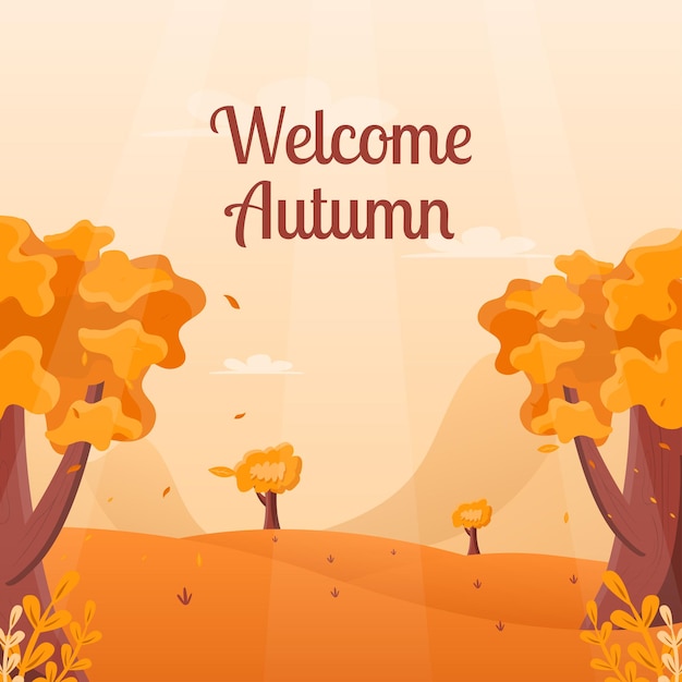 welcome autum background concept