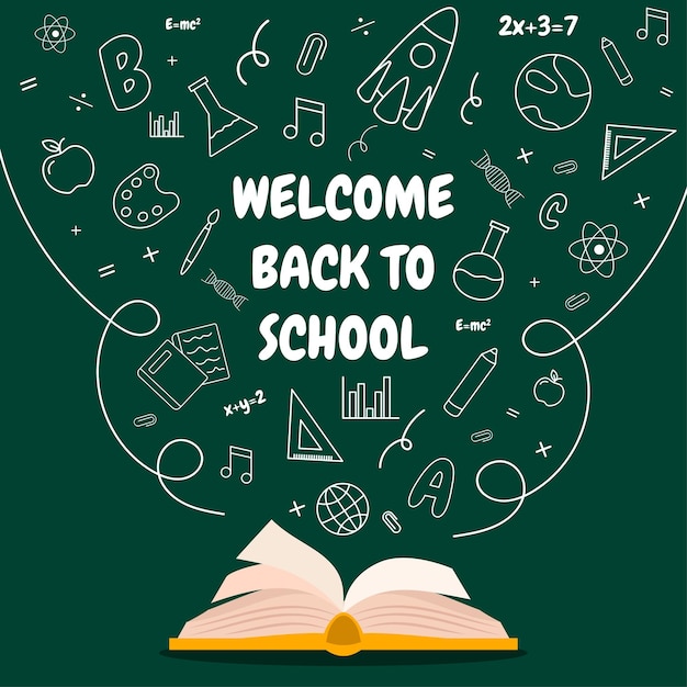 Welcome back to school vector illustration