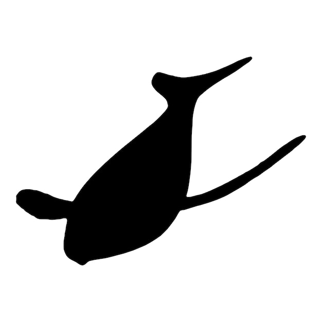 whale silhouette vector black color on white background