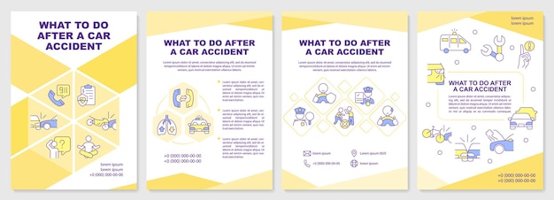 What to do after accident brochure template