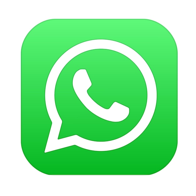 Vector whatsapp app icon popular messenger social media logo vector illustration