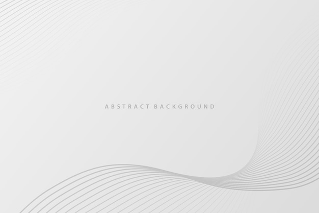 Vector white abstract background with modern transparent gray curve lines blend effect