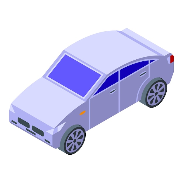 White auto paint icon isometric vector Car service Body gun