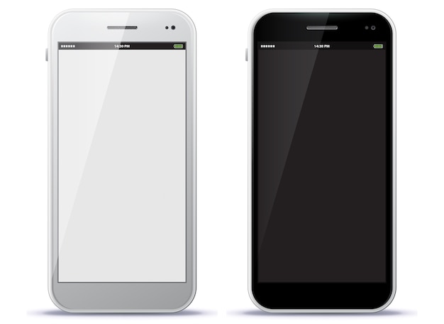 White and Black Smart Phones