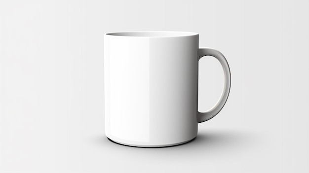 Vector a white coffee mug with a handle that says o on the side