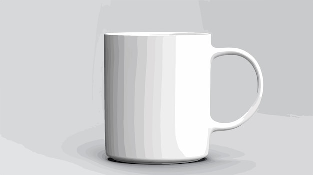 Vector a white coffee mug with a white handle