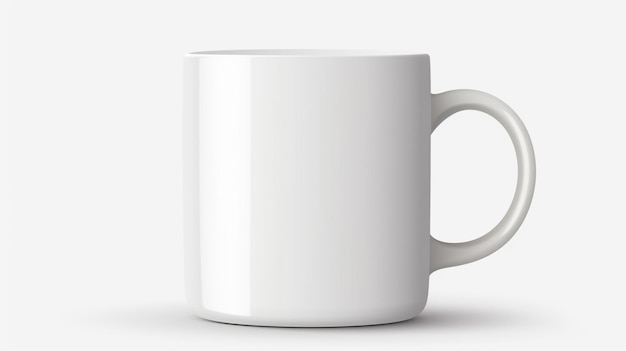 Vector a white mug with a handle that says o on it