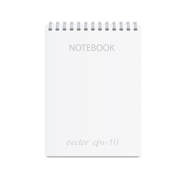 White notebook  Paper mocap for inscription