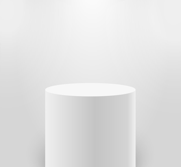 White pedestal vector or podium. Vector illustration.