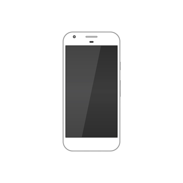 White Phone Mockup Perspective View