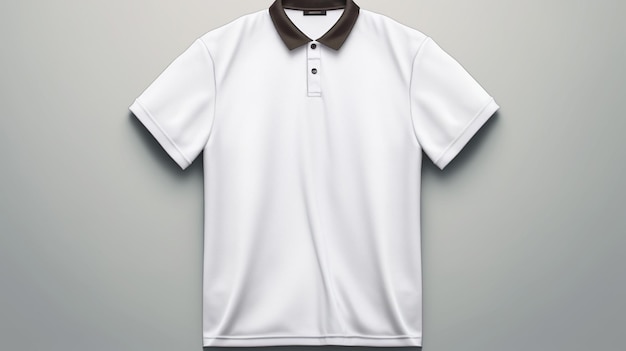 Vector a white polo shirt with a white collar and a white collar