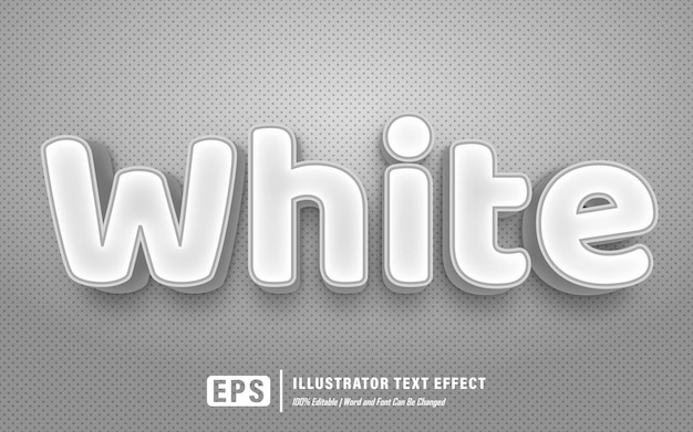 White text effect  - Editable text effect - word and font can be changed