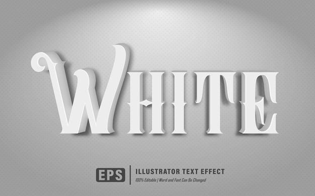 white text effect - editable 