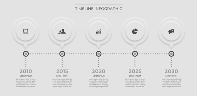 Vector white timeline infographic