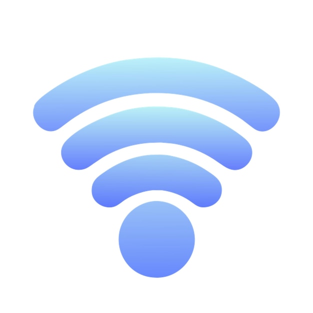 Vector wifi icon colored shapes gradient