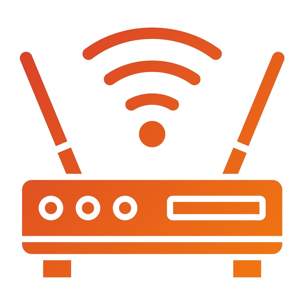 Vector wifi router icon style