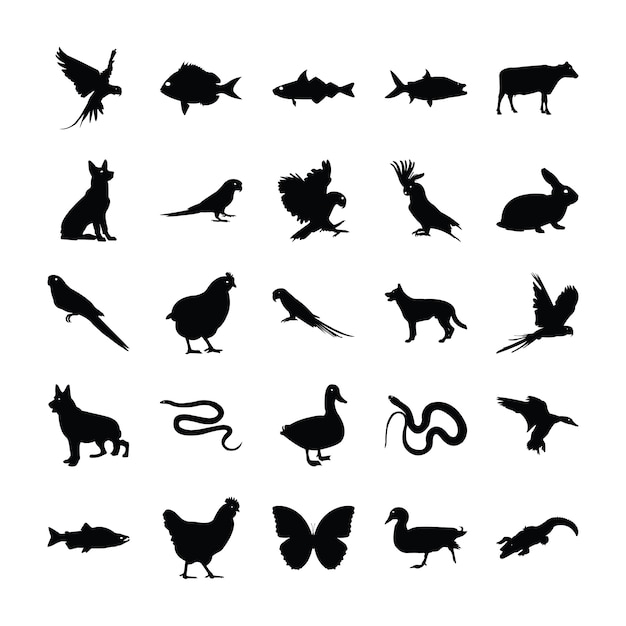 Wild Animals Solid pictograms