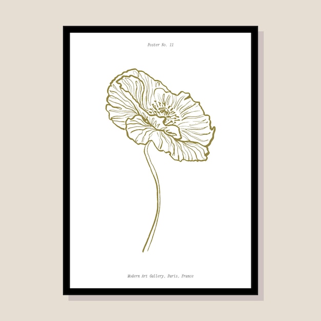 Wildflowers and botanical vector illustrations for your wall art gallery