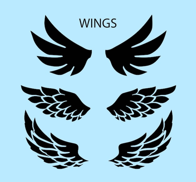 Wings silhouette collection