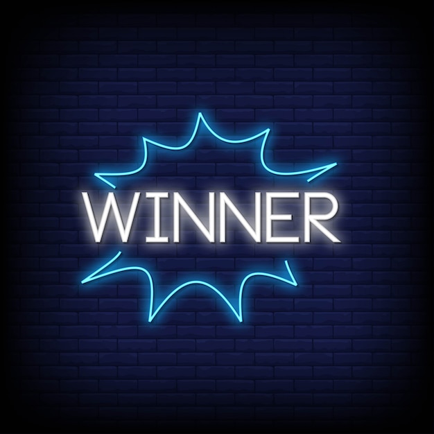 winner neon signs 