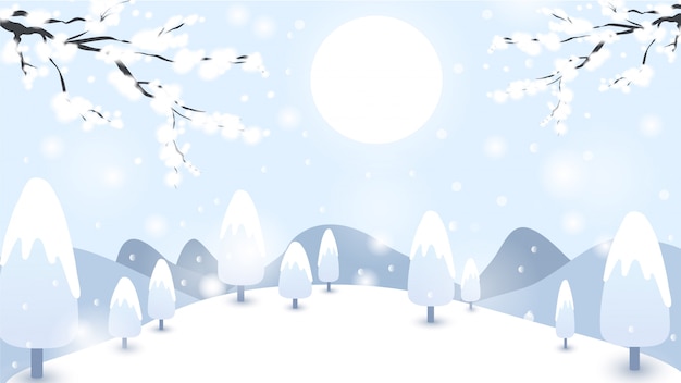 Vector winter background