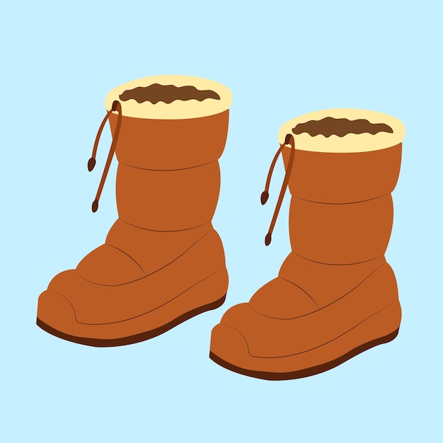 Vector winter boot illustration