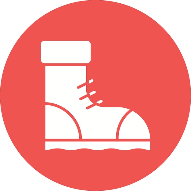 Vector winter boot vector illustration style