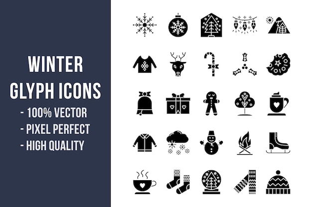 Winter Glyph Icons