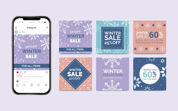 Winter sale instagram posts