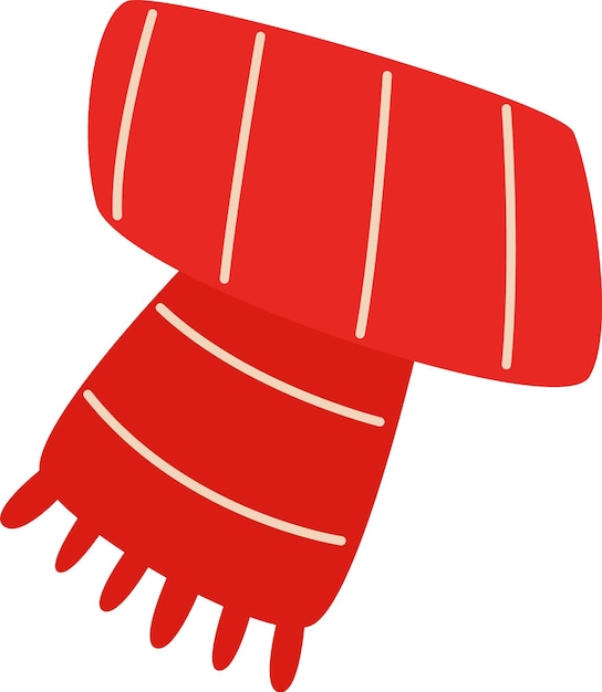 Vector winter scarf accessory
