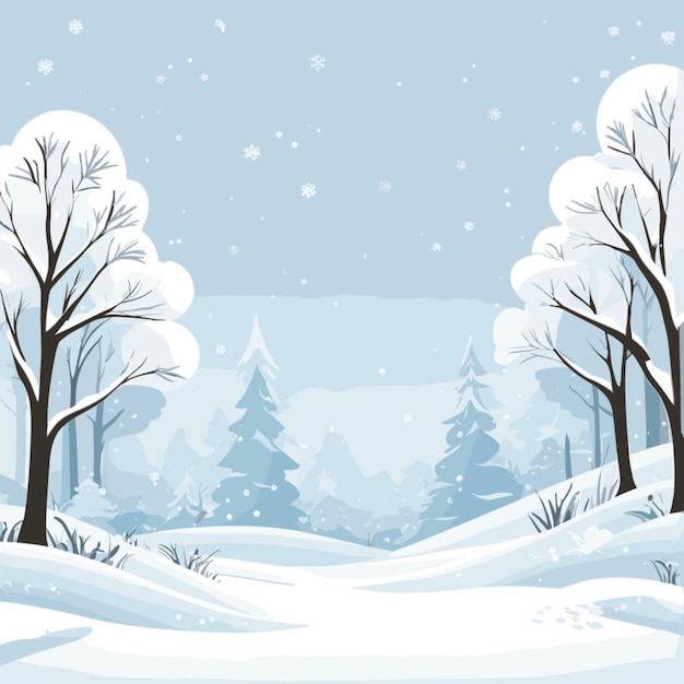 Vector winter wonderland background