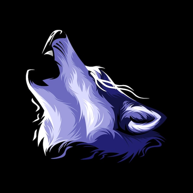 Vector wolf illustration design vector