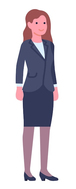 Woman in business suit Corporate worker Cartoon manager