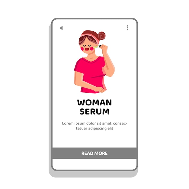 Woman serum vector