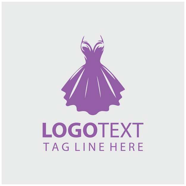 Vector women dress logo illustrations