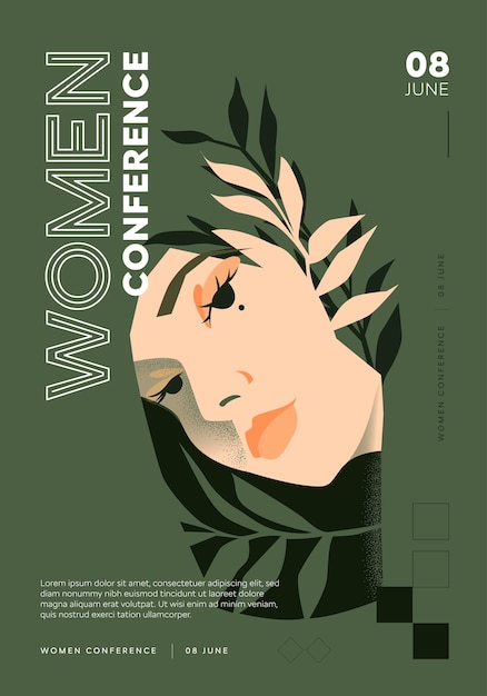 Vector women poster design