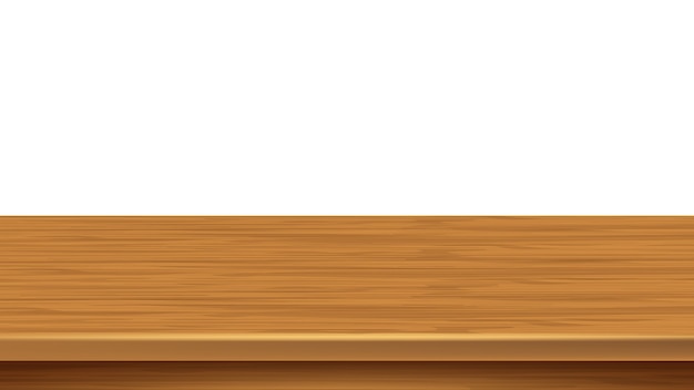 Vector wooden shelf empty bookshelf space surface